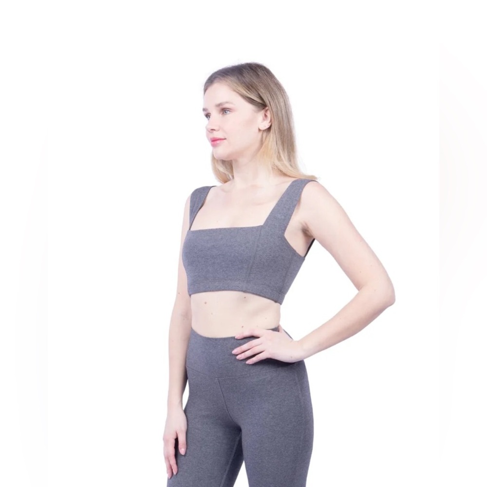 Lezat Square Neck Organic Cotton Sports Bra- Small